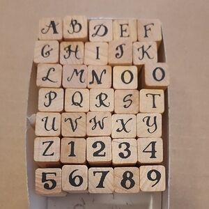 Rubber Stamps Alphabet Letters  And Numbers Scrapbooking Crafting